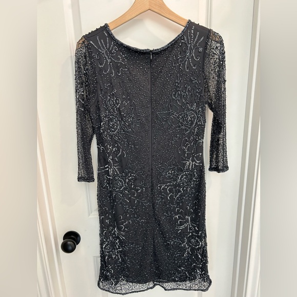 Pisarro Nights Gray Knee-Length Slate Cocktail Dress - Picture 3 of 7